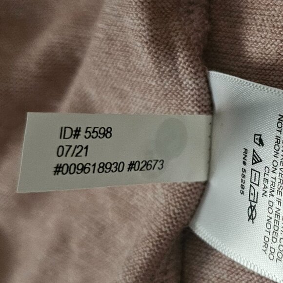 Express Light Pink Rhinestone Embellished Mock Neck Sweater Women's Size Medium - Picture 9 of 13